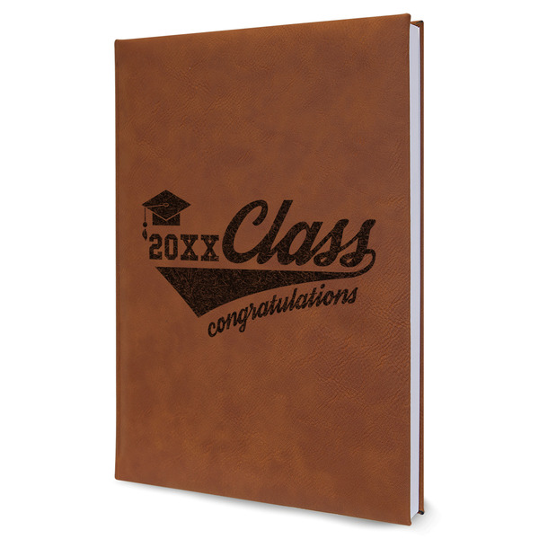 Custom Graduating Students Leather Sketchbook - Large - Single Sided (Personalized)