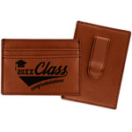 Graduating Students Leatherette Wallet with Money Clip (Personalized)