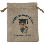 Graduating Students Medium Burlap Gift Bag - Front (Personalized)