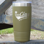 Graduating Students 20 oz Stainless Steel Tumbler - Olive - Double Sided (Personalized)