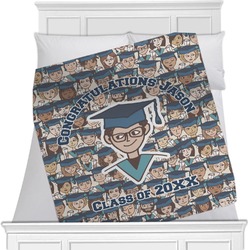 Graduating Students Minky Blanket - Twin / Full - 80"x60" - Double Sided (Personalized)