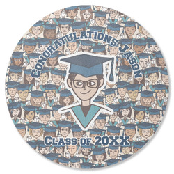 Graduating Students Round Rubber Backed Coaster (Personalized)