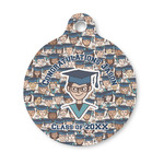 Graduating Students Round Pet ID Tag - Small (Personalized)