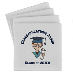 Graduating Students Absorbent Stone Coasters - Set of 4 (Personalized)