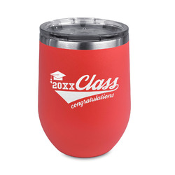 Graduating Students Stemless Stainless Steel Wine Tumbler - Coral - Single Sided (Personalized)