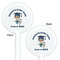 Graduating Students White Plastic 5.5" Stir Stick - Double Sided - Round - Front & Back