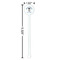 Graduating Students White Plastic 5.5" Stir Stick - Round - Dimensions