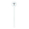 Graduating Students White Plastic 5.5" Stir Stick - Round - Single Stick