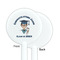 Graduating Students White Plastic 5.5" Stir Stick - Single Sided - Round - Front & Back