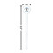 Graduating Students White Plastic 7" Stir Stick - Round - Dimensions