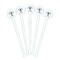 Graduating Students White Plastic 7" Stir Stick - Round - Fan View