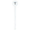 Graduating Students White Plastic 7" Stir Stick - Round - Single Stick