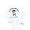 Graduating Students White Plastic 7" Stir Stick - Single Sided - Round - Front & Back