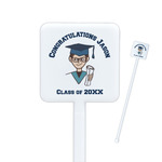 Graduating Students Square Plastic Stir Sticks - Single Sided (Personalized)