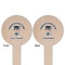 Graduating Students Wooden 6" Food Pick - Round - Double Sided - Front & Back