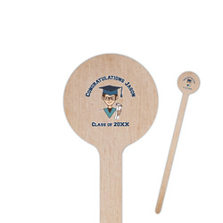 Graduating Students 6" Round Wooden Stir Sticks - Double Sided (Personalized)