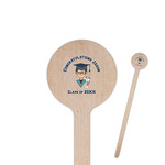 Graduating Students 7.5" Round Wooden Stir Sticks - Double Sided (Personalized)