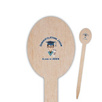 Graduating Students Oval Wooden Food Picks - Single Sided (Personalized)