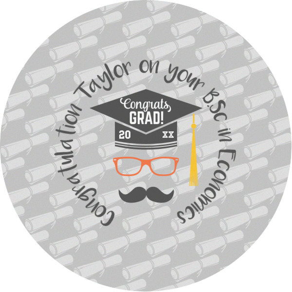 Custom Hipster Graduate Multipurpose Round Labels - 1" (Personalized)