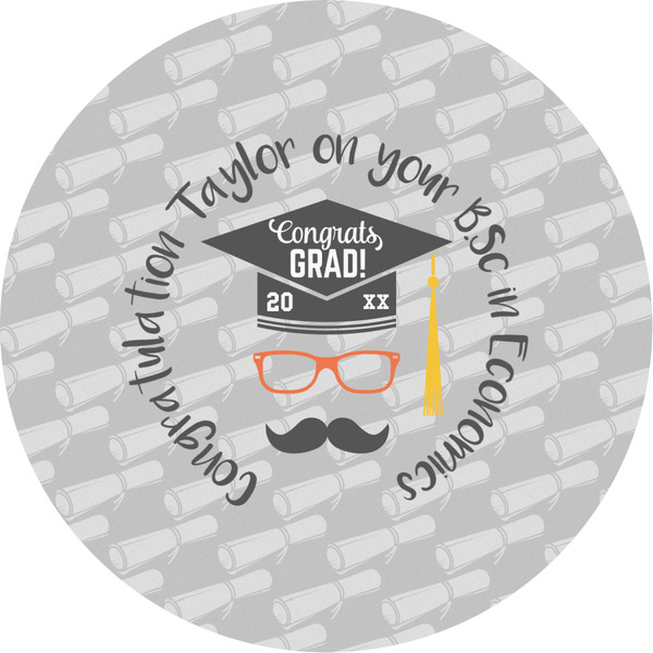 Custom Hipster Graduate Multipurpose Round Labels - 2" (Personalized)