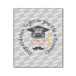 Hipster Graduate Wood Print - 20x24 (Personalized)