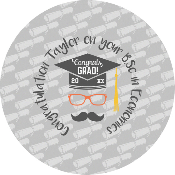 Custom Hipster Graduate Multipurpose Round Labels - 3" (Personalized)