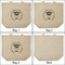 Hipster Graduate 3 Reusable Cotton Grocery Bags - Front & Back View