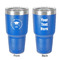 Hipster Graduate 30 oz Stainless Steel Ringneck Tumbler - Blue - Double Sided - Front & Back