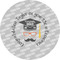 Hipster Graduate 4" Multipurpose Round Labels - Single Sticker