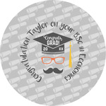 Hipster Graduate Multipurpose Round Labels - 5" (Personalized)