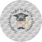 Hipster Graduate 5" Multipurpose Round Label - Single Sticker