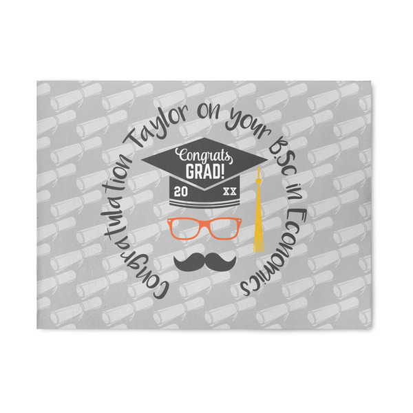 Custom Hipster Graduate 5' x 7' Patio Rug (Personalized)