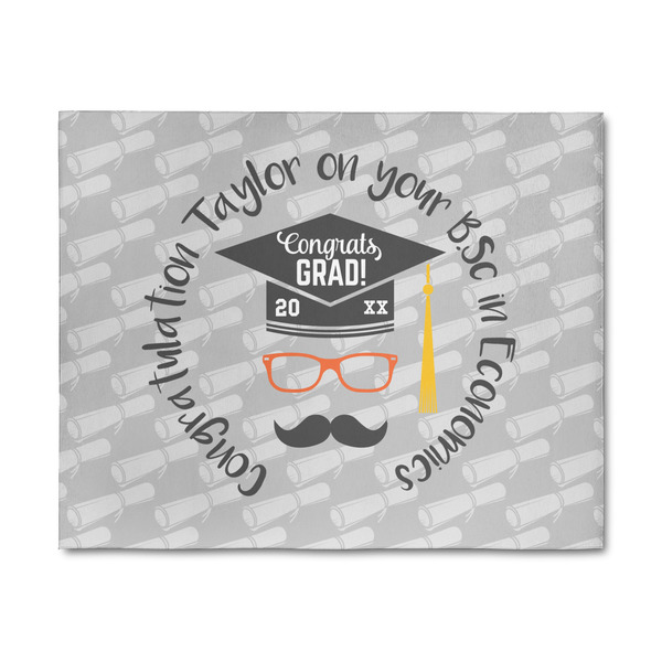 Custom Hipster Graduate 8' x 10' Patio Rug (Personalized)