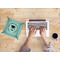 Hipster Graduate 9" x 9" Teal Leatherette Snap Up Tray - LIFESTYLE