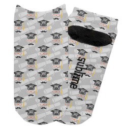 Hipster Graduate Adult Ankle Socks (Personalized)