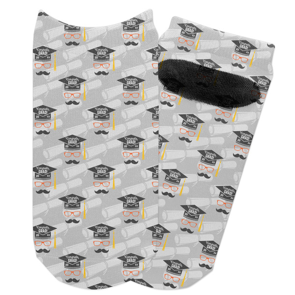 Custom Hipster Graduate Adult Ankle Socks (Personalized)