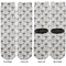 Hipster Graduate Adult Crew Socks - Double Pair - Front and Back - Apvl