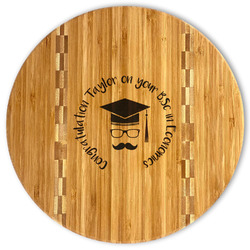 Hipster Graduate Bamboo Cutting Board (Personalized)