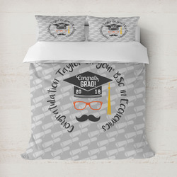 Hipster Graduate Duvet Cover Set - Full / Queen (Personalized)