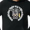 Hipster Graduate Black Hoodie on Model - CloseUp