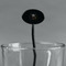 Hipster Graduate Black Plastic 7" Stir Stick - Oval - Main