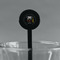 Hipster Graduate Black Plastic 7" Stir Stick - Round - Main