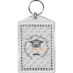 Hipster Graduate Bling Keychain (Personalized)