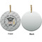 Hipster Graduate Ceramic Flat Ornament - Circle Front & Back (APPROVAL)