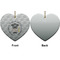 Hipster Graduate Ceramic Flat Ornament - Heart Front & Back (APPROVAL)