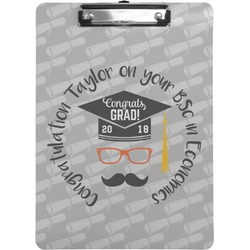 Hipster Graduate Clipboard (Letter Size) (Personalized)