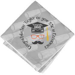 Hipster Graduate Cloth Napkin w/ Name or Text