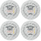 Hipster Graduate Coaster Round Rubber Back - Apvl