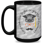 Hipster Graduate 15 Oz Coffee Mug - Black (Personalized)