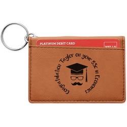Hipster Graduate Leatherette Keychain ID Holder (Personalized)